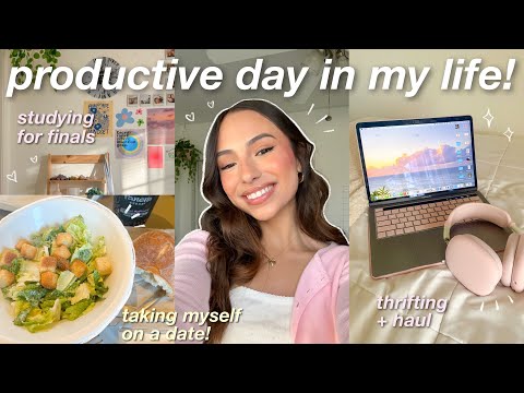 PRODUCTIVE DAY IN MY LIFE! 🎄 grwm, studying in a cafe, holiday prep, etc!