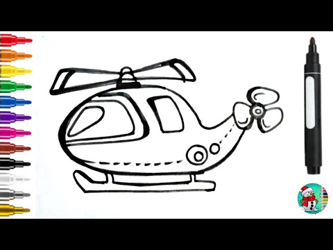 How to draw Helicopter step by step 🚁 Helicopter Drawing हेलिकॉप्टर#drawing and painting magic #art