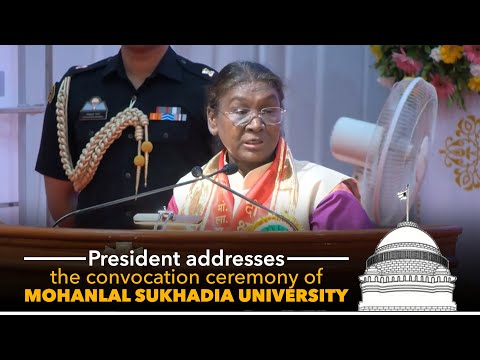 President Droupadi Murmu addresses the convocation ceremony of Mohanlal Sukhadia University, Udaipur