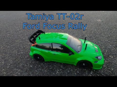 Tamiya TT-02 Ford focus RS,   intro and first run. (read description)