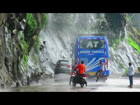 मालशेज घाट:BEAUTIFULLY CAPTURED PRIVATE TRAVEL WITH NATURAL BUS WASHER