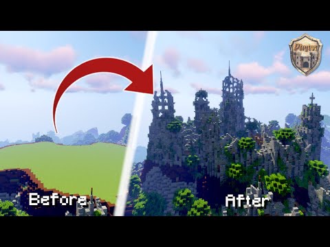 Minecraft: Building A Huge Medieval Ruined Castle! - Part 2