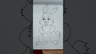 Easy and simple rabbit drawing for beginners || simple and easy pencil sketch for beginners