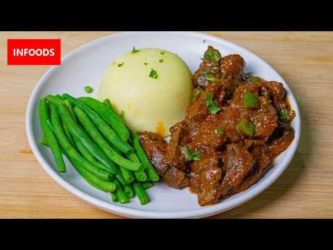 Liver Stew and Mashed Potatoes Recipe | How to Cook Liver with Mashed Potatoes | Infoods