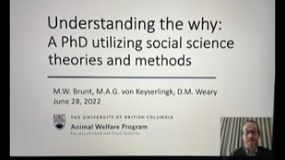 [Michael Brunt] Understanding the why: A PhD utilizing social science theories and methods