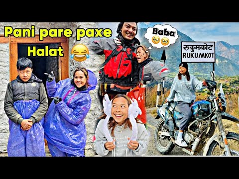 PANI MA VEJDAI😰RUKUMKOT TO WHERE??🤔//COUPLE RAINCOAT 😅//DOLPA RODE DAY-8❤️