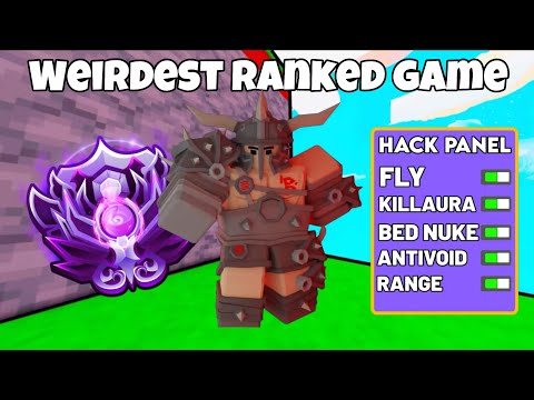 THE WEIRDEST RANKED GAME…. (Roblox Bedwars)