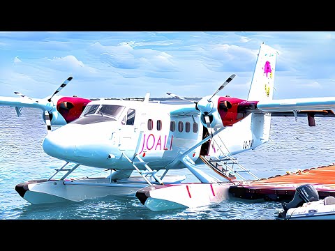 Maldives Seaplane Flight 4K, Luxury Resort "JOALI" Private Seaplane Transfer (4K Travel Video)