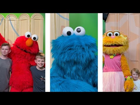 Meeting Elmo, Cookie Monster and Zoe at Sesame Street Land!