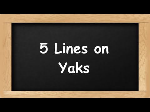 Yak Short 5 Lines in English || 5 Lines Essay on Yak