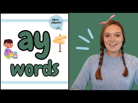 'ay' Words | Blending Phonics | ay Words with Pictures | Learn to Read | British Teacher