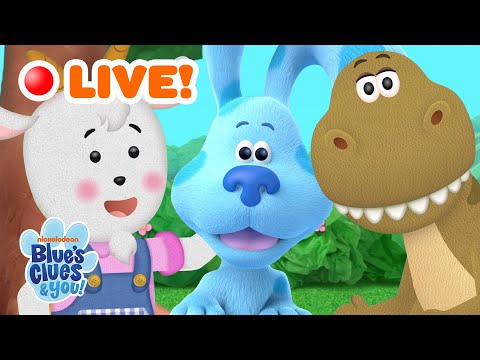 🔴 LIVE: Blue's Animal Friends & Adventures w/ Josh! 🦖🐷 (Dinosaurs, Jungle, & Farm Animals)