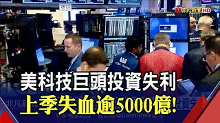 美科技巨頭業外失利 上季投資股票總損失逾5000億 隨美股重跌...比特幣丟失3.6萬美元 還沒觸底?｜非凡財經新聞｜20220508