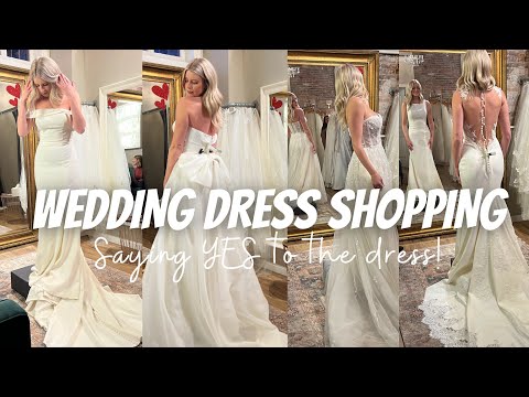 WEDDING SERIES: my first time wedding dress shopping (I tried on 18 dresses)! 👰🏼‍♀️