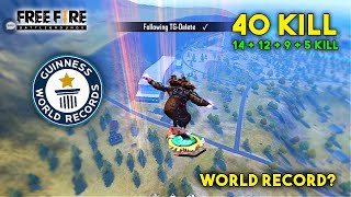 TOTAL 40 KILL WORLD RECORD? HEROIC RANK MATCH | GARENA FREE FIRE | TOTAL GAMING