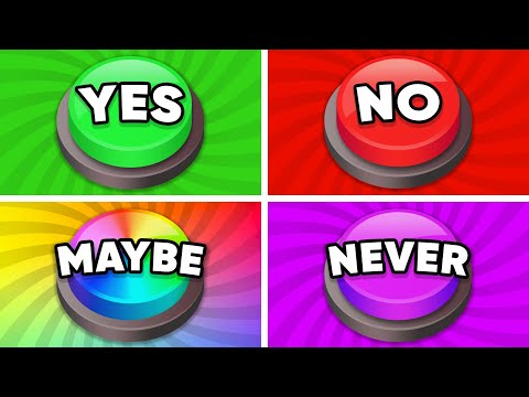 Choose One Button...! YES or NO or MAYBE or NEVER 🟢🔴🌈🟣 Daily Quiz