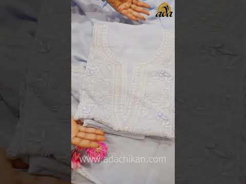 Classic Indian design Chikankari Pure Georgette Kurta Dupatta Set