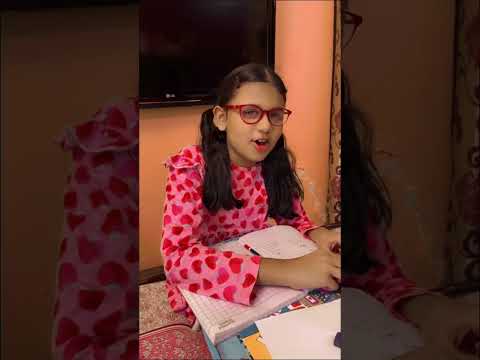 #funny #kids #shorts My cute little daughter while doing Maths