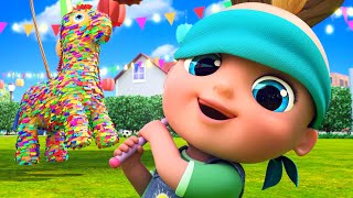 Break the Pinata with Johny and Friends! Music for Preschoolers! Nursery Rhymes and Cartoons