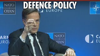 LIVE: NATO boss Mark Rutte gives speech on defence policy