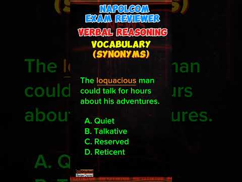 Verbal Reasoning | Vocabulary - Synonyms | Exam Reviewer #verbalreasoning #vocabulary #examreviewer