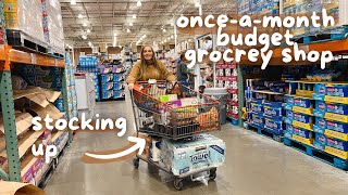 Once A Month Budget Grocery Shop and Haul | Costco and Aldi