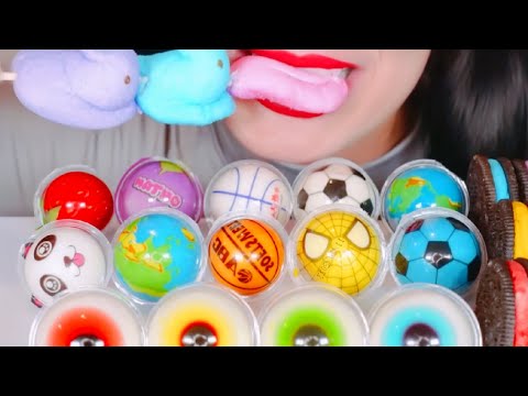 ASMR Rainbow Gummies, Cookies, Marshmallow Eating Vlog, Mukbang @SugarHiASMR