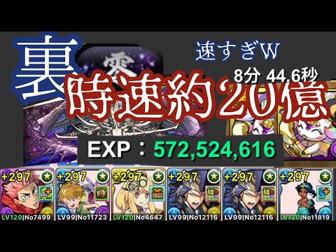 【裏零次元】時速20億!?両経験値で8分台!?ずらし編成が快適すぎた【パズドラ】