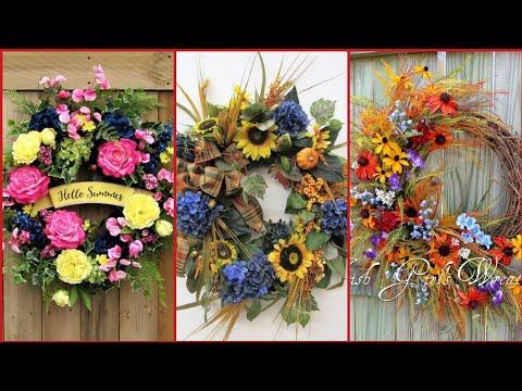 Spring Wreaths/Beautiful Spring Wreaths Collection/Colourfull Wreath Ideas