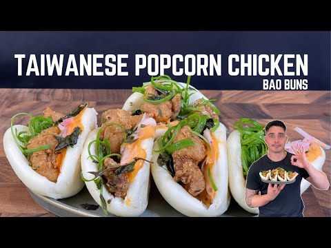 Taiwanese Popcorn Chicken Bao Buns