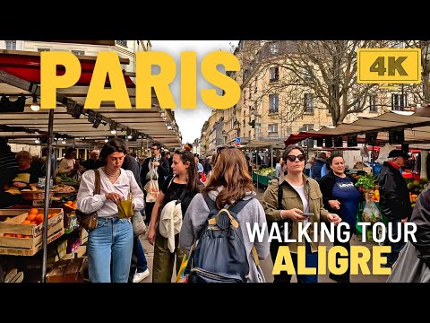 Le Marché d'Aligre Most Popular Food Market in Paris, Walking Tour in April 2024