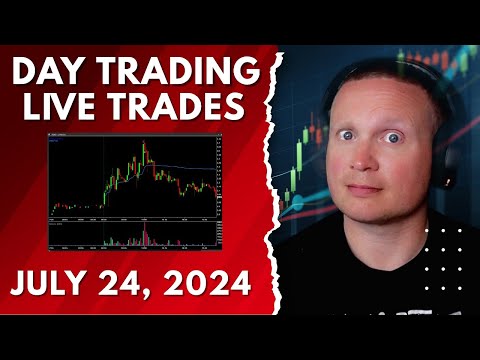 Live Day Trading - Red Market day w/ 2 Trades #daytrade #stocks