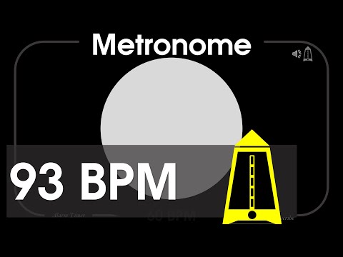 93 BPM Metronome - Moderato - 1080p - TICK and FLASH, Digital, Beats per Minute