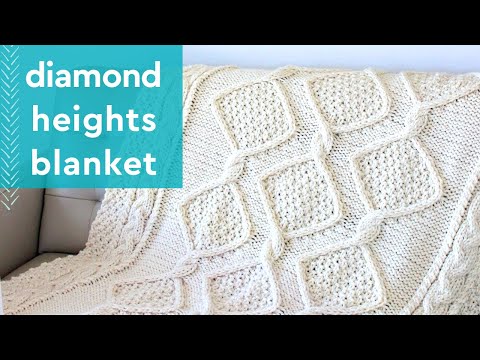 Diamond Heights Cable Knit Blanket