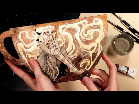 Cozy Autumn Coffee // Watercolor paint with me