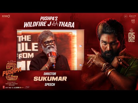 Sukumar Speech at Pushpa's WILDFIRE JATHARA | #Pushpa2TheRule | AlluArjun |Rashmika| Sukumar