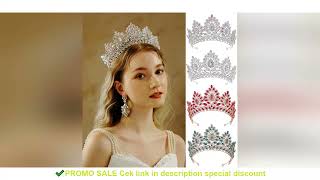 Luxury Crystal Wedding Crown Baroque Rhinestone Bride Tiara Headwear Queen Diadem Banquet Birthday W