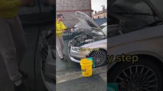 How to clean the engine step by step. #satisfying #detailing #asmr