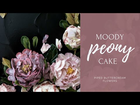 Moody Buttercream Peony Cake Class