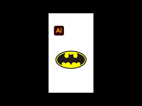 Batman Logo Vector illustration - Illustrator tips #shorts - Design.lk