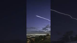 Last Night’s Falcon 9 rocket launch seen over Long Beach, California! #timelapse #rocket #spacex