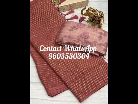 💥New Launch💥Chiffon Lurex zari sarees with printed designer blouse💥r#sarees#ytshorts#trendy#online#