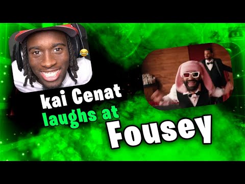 Kai Cenat laughing while reacting to Fousey’s new song 😭