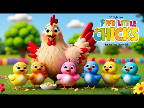 "🌟 5 Little Chicks SONG! Fun Nursery Rhymes for Kids - Sing Along & Learn! 🐥🎶"