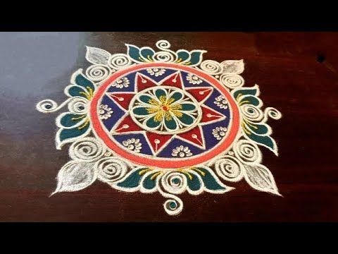 easy and beautiful traditional kolam by laks Rangoli designs