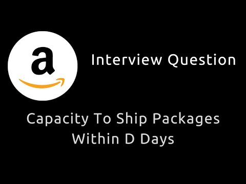 Capacity To Ship Packages Within D Days - Binary Search - Python - Leetcode 1011