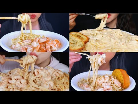 ASMR EATING CHEESY CREAMY PASTA 🔥🤤 BEST FOOD EATING VIDEO - 07