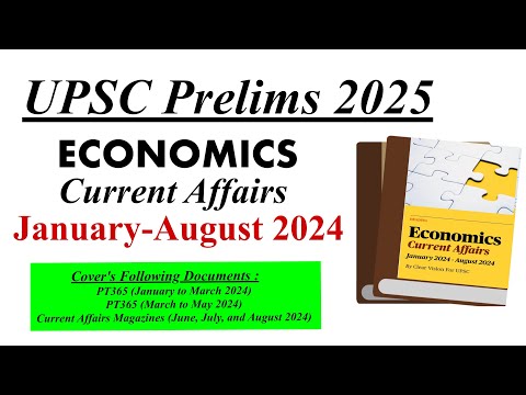 Economics Current Affairs (Jan-Aug 2024) for UPSC Prelims 2025