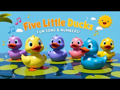 Five Little Ducks | Nursery Rhymes & Kids Songs | Learn Numbers with Fun Duck Song