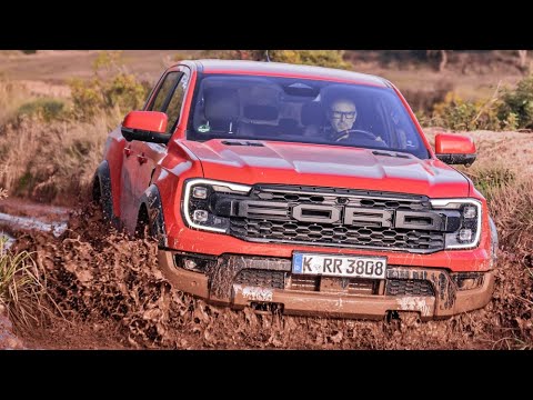 Ford Ranger Raptor Code Orange (2023) Heavy Offroad Action + Exhaust Sound